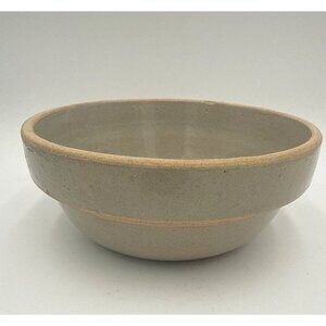 Stoneware Mixing Dough Bowl Gray Crock Rustic Farmhouse Kitchen Decor Cottagecor